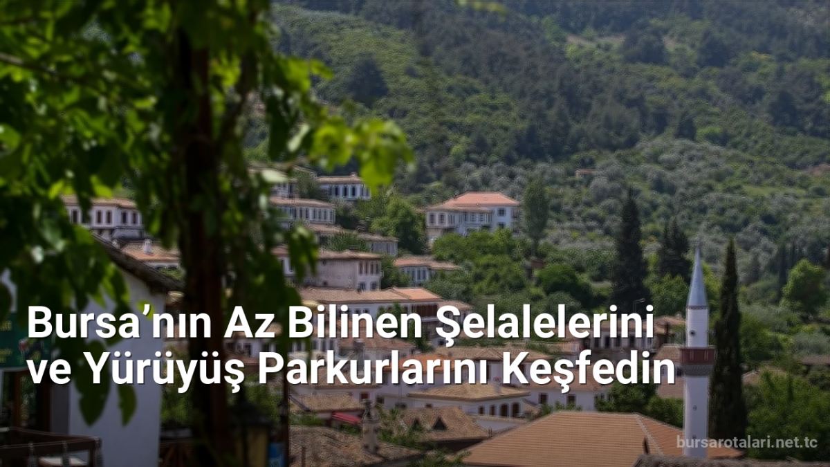 Bursa’nın Az Bilinen Şelalelerini ve Yürüyüş Parkurlarını Keşfedin - bursarotalari.net.tc